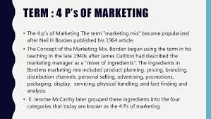 Four Ps Of Marketing Ppt