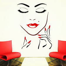 It was a beautiful day out, and since the row dtla is an indoor/outdoor space it was ideal for checking out all of the indie boutiques and cafes. Dekoration Beautiful Girl Face Vinyl Wall Sticker Red Lips Nails Beauty Salon Window Decor Mobel Wohnen Imtech Com Ar