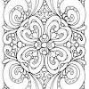Mandala coloring pages flower and butterfly. 1