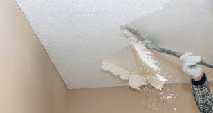 Asbestos wasn't included in popcorn ceilings for fire resistance, it was used as a binding agent, so your flame test isn't really applicable. Asbestos Popcorn Ceiling Finish Removal Including Pcm Clearance Testing Ee G