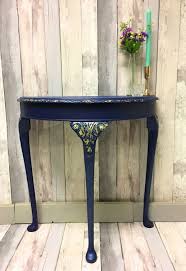 A Personal Favourite From My Etsy Shop Https Www Etsy Com Uk Listing 469599382 Half Moon Table Hallway Table Ent Half Moon Table Table Makeover Hallway Table