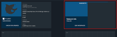 Network address translation (nat) is the process where a network device, usually a firewall, assigns a public address to a computer (or group of computers) inside a private network. Get Network Info Showing On Freenas Dashboard Servers And Nas Linus Tech Tips