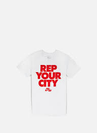 Nike Rep Your City T Shirt Men White University Red Graffitishop