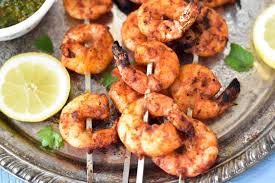 But, trying to cook them is still a real challenge as they begin to spin around on the skewer while you the secret of how to skewer shrimp is to double up on the skewers. Grilled Shrimp Skewers With Chermoula Sauce Zesty South Indian Kitchen