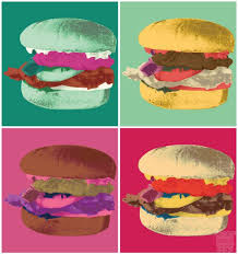Andy Warhol Art Is What You Can Get Away With Burger 270 Andy Warhol Style Pop Art Burger Food Art