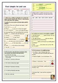 Past Simple Be And Can English Esl Worksheets For Distance Learning And Physical Classrooms