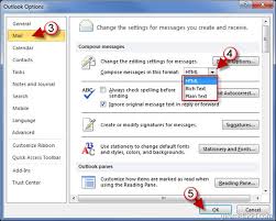 How To Change The Default Email Format In Outlook 2010 Gilsmethod Com