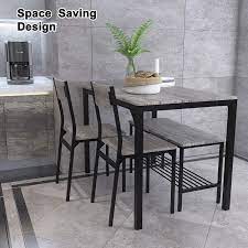 Heidi velvet dining chairs, set of 2, black by meridian furniture (79) $330$1,170. Buy Teraves Dining Table Set For 4 Computer Desk Kitchen Table With 2 Chairs And A Bench Table And Chairs Dining Set 4 Picce Set For Dining Room Black Oak Black Frame Online In Uae B08n48hgs7