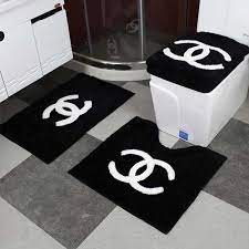 ラグchanel カーペット シャネルブランドマット 水洗ok シャギーマット 滑り止めマット 人気ストリート系 トイレマット 便座カバー シャネルパーティー