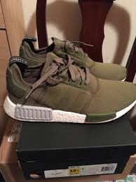 Adidas Nmd R1 Boost Olive Green Grey Bb2790 Us 10 5 Pk Og Trace Cargo Adidas Nmd R1 Adidas Nmd Adidas Sneakers