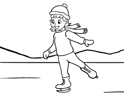 Download this adorable dog printable to delight your child. Girl Ice Skating Coloring Page