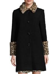 Michael Michael Kors Reversible Leopard And Logo Quilted Puffer Jacket Kate Spade Jewel Button Boucle Coat In Black Modesens Boucle Coat Long Winter Coats Women Clothes Design