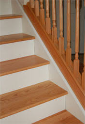 We have now finished it off with white painted risers and carpeted treads which look amazing with the oak. Pleasant Valley Homes Stairs Railings