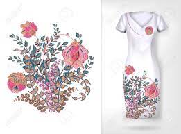 This is a pattern with lots of spiral shapes and curves; Embroidery Colorful Trend Floral Pattern Vector Traditional Ornamental Flowers Pattern On Dress Mock Up Can Be Used In Dressing Clothes Textiles Household Items Royalty Free Cliparts Vectors And Stock Illustration Image 77007917