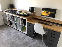 Home Ikea Dj Setup And Desk Home Studio Desk Home Music Rooms Dj Room