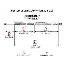 Custom Length Two Piece Clutch Cable