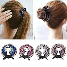 Quick messy bun clip hair extensions. Ponytail Hair Clip Girls Hair Clips Pins Women Crystal Hairpin Ponytail Hair Bun Holders 4pcs Buy Online In Cote D Ivoire At Cote Desertcart Com Productid 93037564
