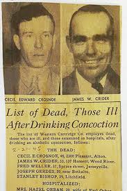 Pilfered alcohol at cartridge co. killed 5, sickened 15