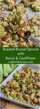 Add the cooked sprouts and squash to a large bowl and pour over the bacon fat dressing along with 1 tablespoon of parsley. Roasted Brussel Sprouts With Bacon And Cauliflower My Kitchen Craze