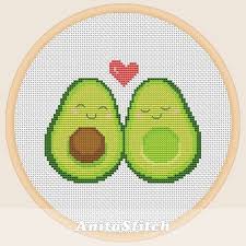 Pareja De Aguacates Enamorados Patron De Punto De Cruz Animales Punto De Cruz Nakis Desenleri Kanavice Tasarimlari Kanavice Ornekleri