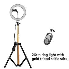 5600k Led Ring Light 10inch 26cm Lamp Dimmable Photography Studio Phone Video With 150cm Trip Led Ring Light Selfie Stick Led Ring