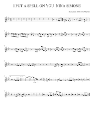 I Put A Spell On You Nina Simone Arrangement Sheet Music For Piano Solo Musescore Com