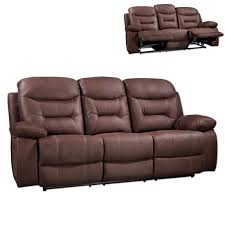 Platziere zwei zweisitzer oder zwei dreisitzer gegenüber oder über eck stehend. 3 Sitzer Sofa Dunkelbraun Relaxfunktion Online Bei Roller Kaufen