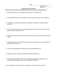 Edit these sentences to create parallel structure. Fillable Online Schools Shorelineschools Parallel Structure Worksheet Rewrite The Sentences Below Schools Shorelineschools Fax Email Print Pdffiller