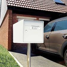 Boite Aux Lettres En Resine 1 Porte Blanc Ivoire Castorama