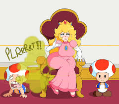 Rule 34 - Fart Fart Cloud Female Female Focus Female Only Lifting Leg Mario  (series) Princess Peach Super Mario Bros. Throne Toad (mario) | 6654509