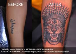 I wish this wearer would have at least colored the flower in some shade and the tattoo would have looked even better. Arcturians Tattoo Studio Cover Up Tattoo Contact For Tattooing 9567991944 Coveruptattoo Cover Newandold Old New Tiger Tribal Shading Ink Arcturianstattoo Arcturianstattoo Facebook