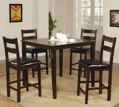 brown oak finish modern 5pc counter