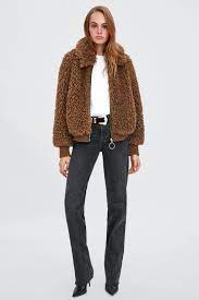 Billede 1 Af Bomberjakke Med Imiteret Lammeskind Fra Zara Faux Fur Bomber Jacket Bomber Jacket Zara