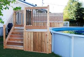 Deck Piscine Pool Decks Building A Deck Backyard Pool