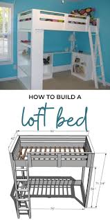 A loft bed with a desk is welcome addition to a kids' or guest room. How To Build A Loft Bed Ana White