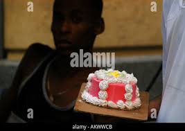 La Habana Cuba Cake in a state owned supermarket where you can pay with  local pesos Stock Photo