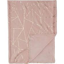 George Home Pink Geometric Fleece Throw Asda Groceries Super Soft Throw Blanket Fleece Throw Fleece Throw Blanket