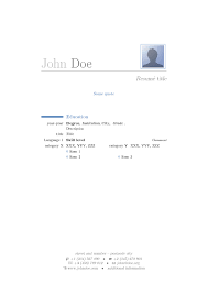Flyer for rock club john doe 2009, rayograph. Arrangement Of Cv Header Content Tex Latex Stack Exchange