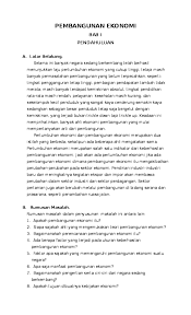 Doc Pembangunan Ekonomi Jamal Uddin Academia Edu