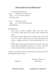 Contoh Surat Perjanjian Word Di 2020 Surat