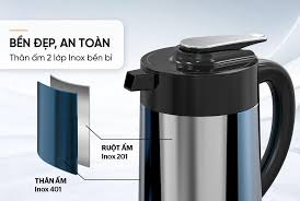 ẤM SIÊU TỐC INOX GIỮ NHIỆT 2L HAPPYTIME HTD1096