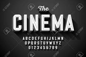 Demon seed, w o d ; Old Movie Title Vintage Font Design Retro Style Alphabet Letters And Numbers Royalty Free Cliparts Vectors And Stock Illustration Image 118729901