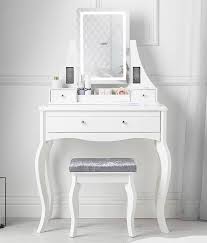 White dressing table with mirror and lights. White Dressing Table With Mirror Lights Bluetooth Speakers