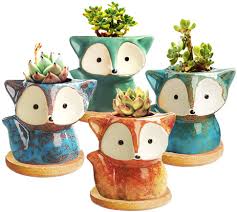 However, the last time i'd seen this friend, it was a week after my ex and i had broke up today, i was scolded by my boss, all because i can finish most tasks in a quarter of the time it takes him, and he doesn't want to be shown up. Amazon Com Succulent Pots Ceramic Flower Planter Pot With Bamboo Tray Small Animal Succulent Planters Cute Cactus Flower Pot Garden Planters Office Home Decoration Pack Of 4 Garden Outdoor