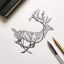 I should point out here that there's no difference between drawing paths with the pen tool and drawing shapes with it. Poetic Illustrations Depict Magic Scene That Trees Sprout Into Animal Shapes Design Swan Pen Illustration Drawings Tattoos