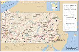 Mapa De Pensilvania Usa Map Of The State Of Pennsylvania, Usa - Nations Online Project