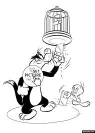 Tweety Vogel Und Silvester Sagen Ausmalbilder Kostenlos Zum Ausdrucken