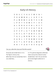 Get hints, track time, print, access previous puzzles and much more. Early Us History Free Word Search Puzzle Worksheets Happi Papi
