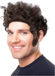 Amazon.com: Men's Brown Afro Frizz Costume Wig Costume Wig