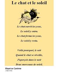 Le Chat Et Le Soleil Jpg 451 566 Paroles De Chat Citation Chat Maurice Careme